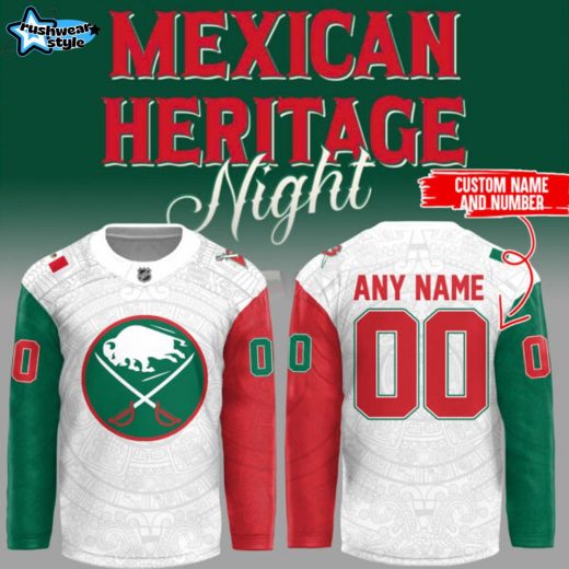 Limited Edition Sabres x Mexican Heritage Night 2025 Custom Jersey