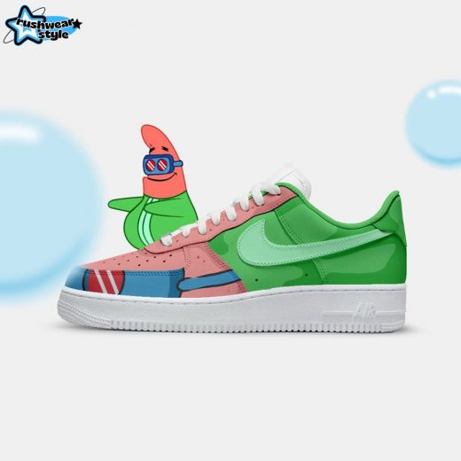 Limited Edition Spongebob Squarepants Elastic Waistband Custom Paint Air Force 1 Shoes