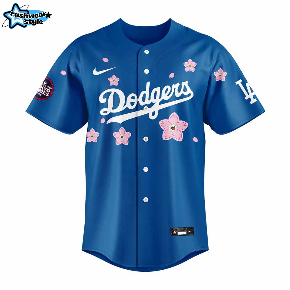 Los Angeles Dodgers Takashi Murakami x MLB World Tour Tokyo Series Blue Custom Name Number For Fans Jersey Los Angeles Dodgers Takashi Murakami x MLB World Tour Tokyo Series Blue Custom Name Number For Fans Jersey