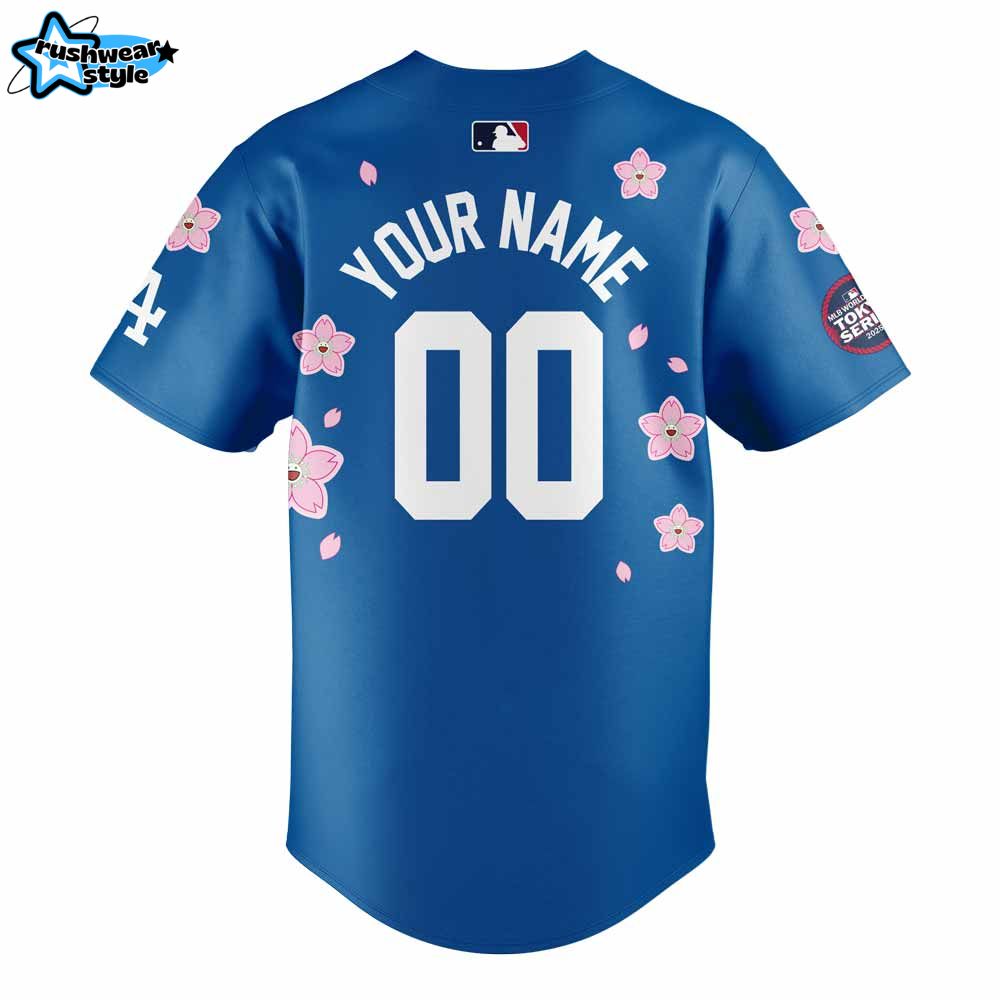 Los Angeles Dodgers Takashi Murakami x MLB World Tour Tokyo Series Blue Custom Name Number For Fans Jersey Los Angeles Dodgers Takashi Murakami x MLB World Tour Tokyo Series Blue Custom Name Number For Fans Jersey