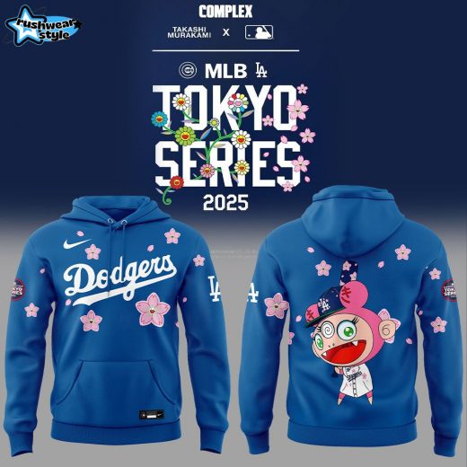 Los Angeles Dodgers Takashi Murakami x MLB World Tour Tokyo Series Blue Hoodie