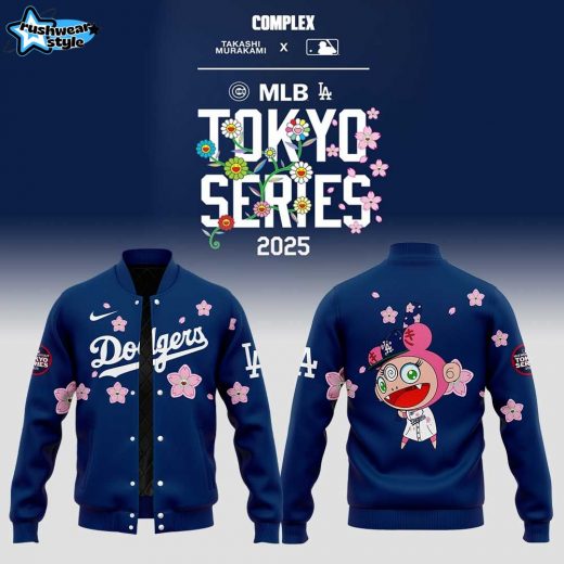 Los Angeles Dodgers Takashi Murakami x MLB World Tour Tokyo Series Blue Jacket