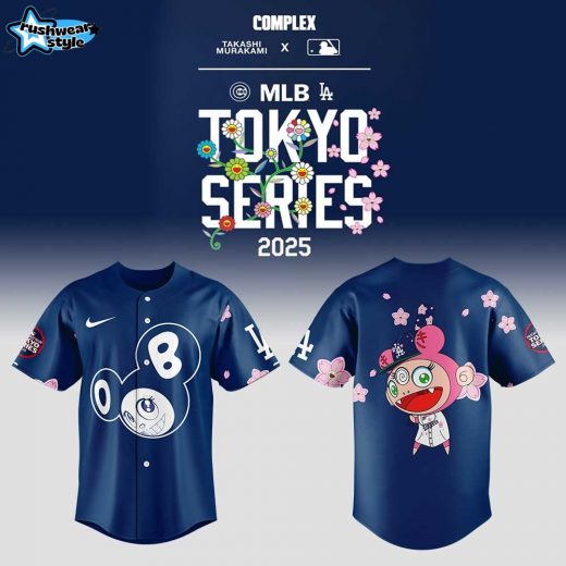 Los Angeles Dodgers Takashi Murakami x MLB World Tour Tokyo Series Blue Jersey V2