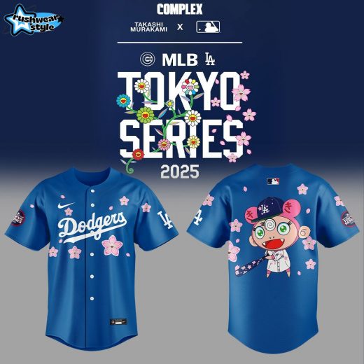 Los Angeles Dodgers Takashi Murakami x MLB World Tour Tokyo Series Blue V4 Jersey