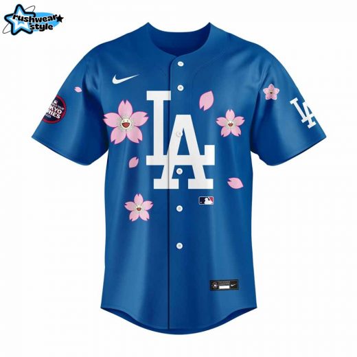 Los Angeles Dodgers Takashi Murakami x MLB World Tour Tokyo Series Blue V5 Jersey