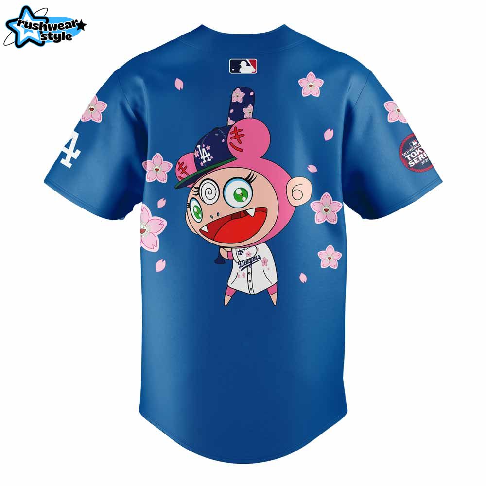 Los Angeles Dodgers Takashi Murakami x MLB World Tour Tokyo Series Blue V5 Jersey Los Angeles Dodgers Takashi Murakami x MLB World Tour Tokyo Series Blue V5 Jersey