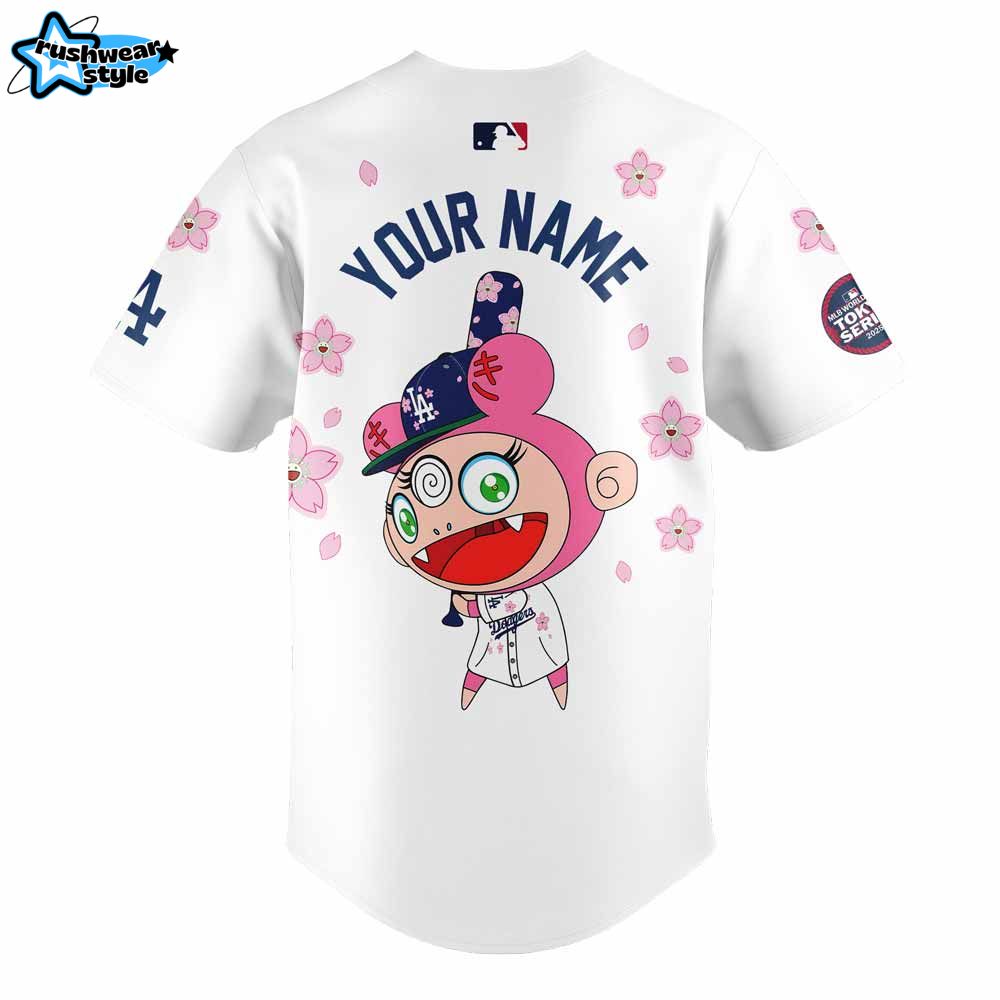 Los Angeles Dodgers Takashi Murakami x MLB World Tour Tokyo Series Custom Name For Fans Jersey Los Angeles Dodgers Takashi Murakami x MLB World Tour Tokyo Series Custom Name For Fans Jersey