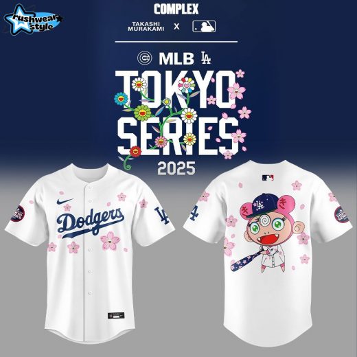 Los Angeles Dodgers Takashi Murakami x MLB World Tour Tokyo Series Whrite V3 Jersey