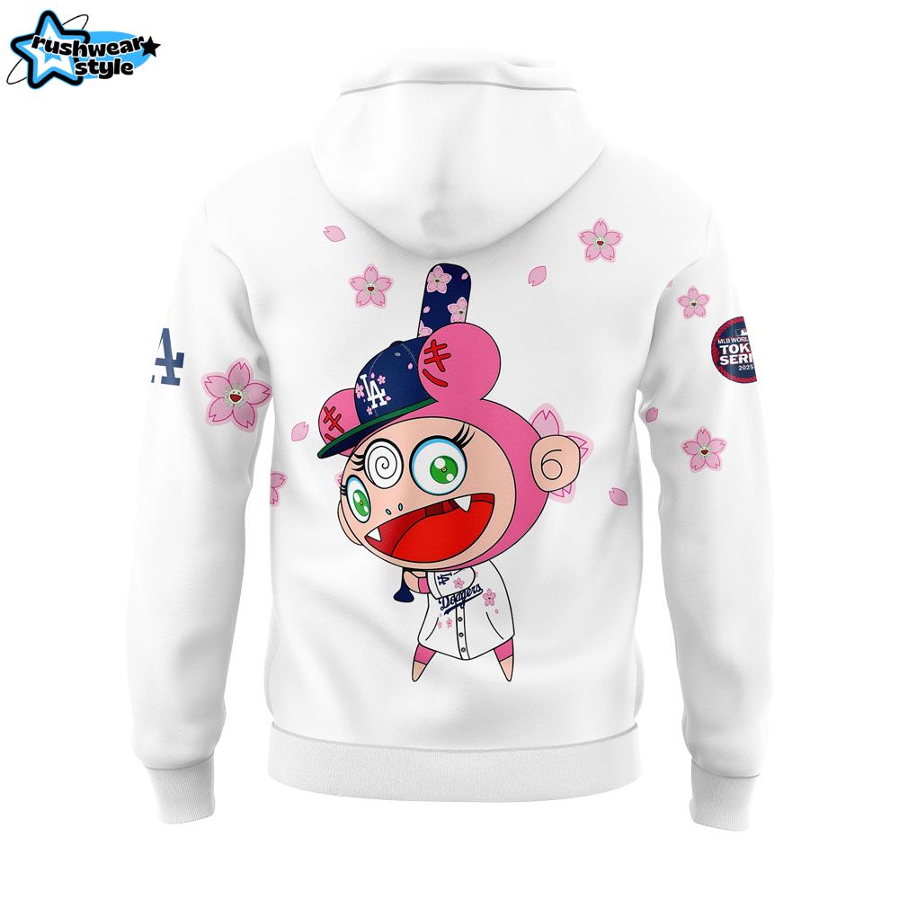 Los Angeles Dodgers Takashi Murakami x MLB World Tour Tokyo Series Whrite V5 Hoodie Los Angeles Dodgers Takashi Murakami x MLB World Tour Tokyo Series Whrite V5 Hoodie