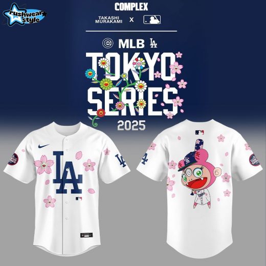 Los Angeles Dodgers Takashi Murakami x MLB World Tour Tokyo Series Whrite V5 Jersey