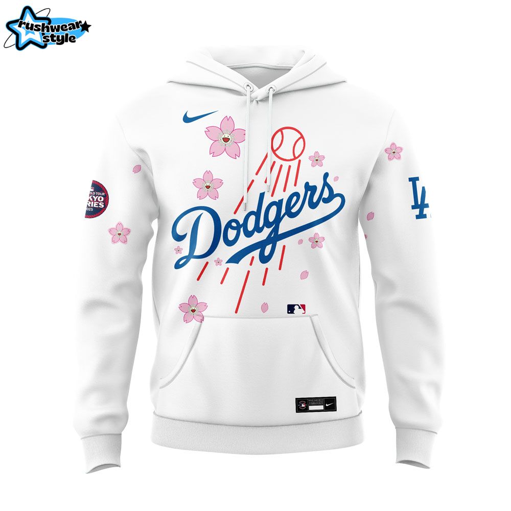 Los Angeles Dodgers Takashi Murakami x MLB World Tour Tokyo Series Whrite V6 Hoodie Los Angeles Dodgers Takashi Murakami x MLB World Tour Tokyo Series Whrite V6 Hoodie