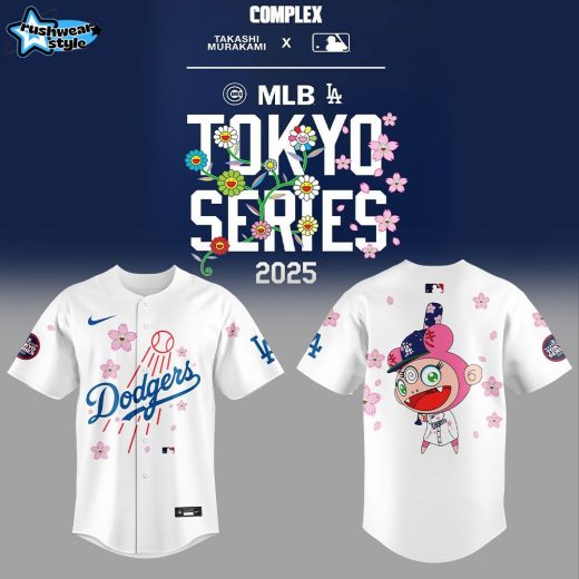 Los Angeles Dodgers Takashi Murakami x MLB World Tour Tokyo Series Whrite V6 Jersey