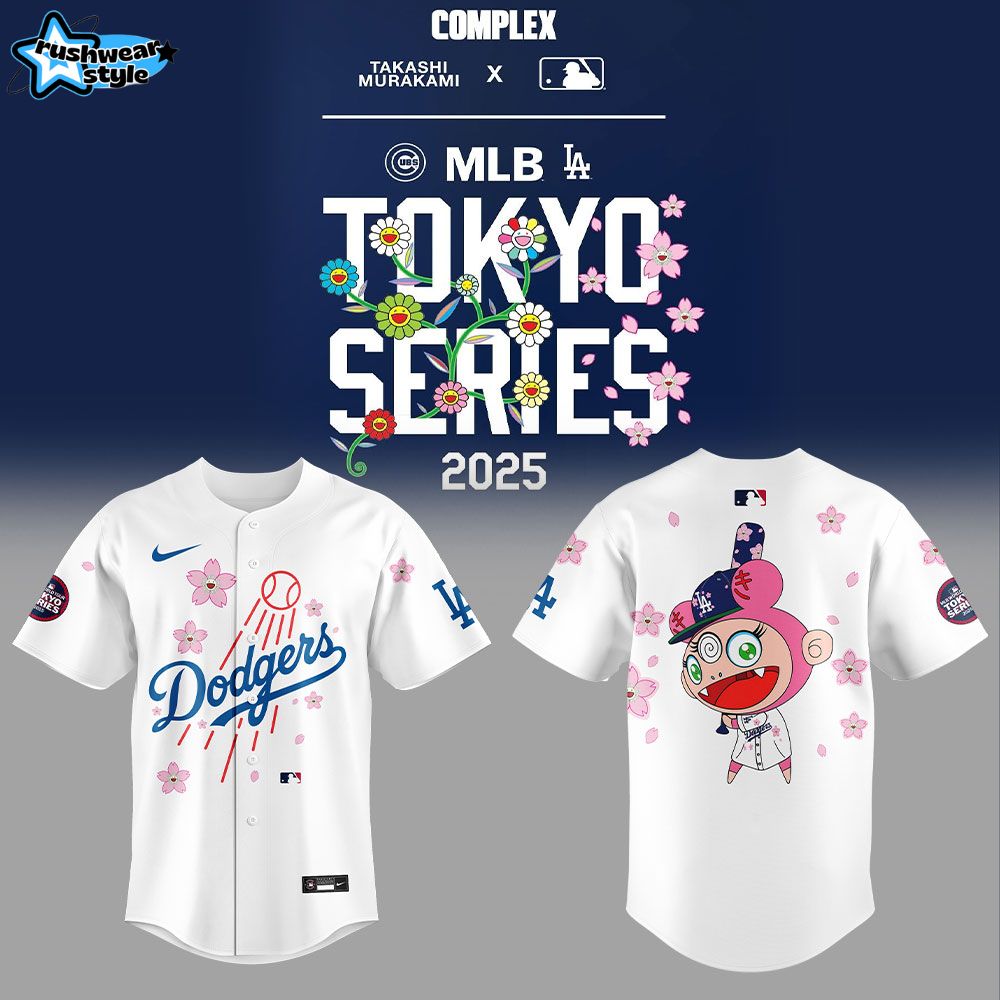 Los Angeles Dodgers Takashi Murakami x MLB World Tour Tokyo Series Whrite V6 Jersey Los Angeles Dodgers Takashi Murakami x MLB World Tour Tokyo Series Whrite V6 Jersey