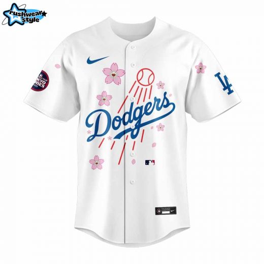 Los Angeles Dodgers Takashi Murakami x MLB World Tour Tokyo Series Whrite V6 Jersey