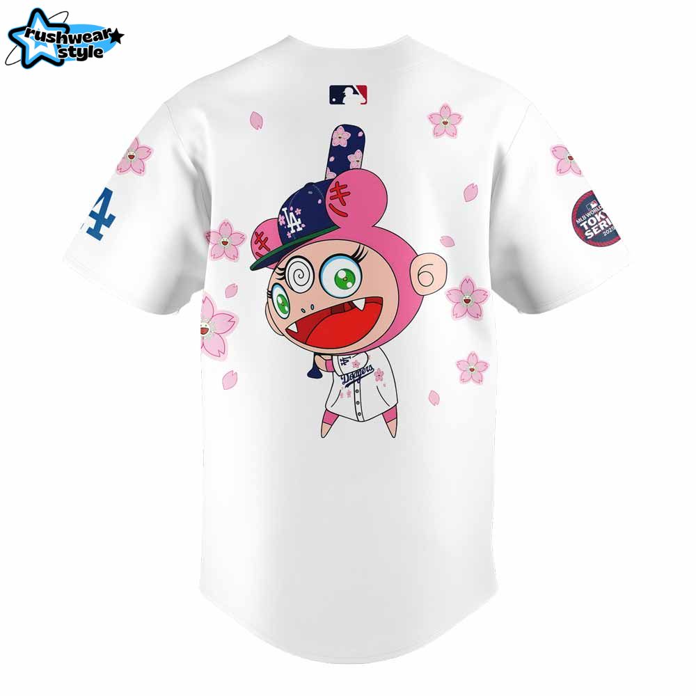 Los Angeles Dodgers Takashi Murakami x MLB World Tour Tokyo Series Whrite V6 Jersey Los Angeles Dodgers Takashi Murakami x MLB World Tour Tokyo Series Whrite V6 Jersey
