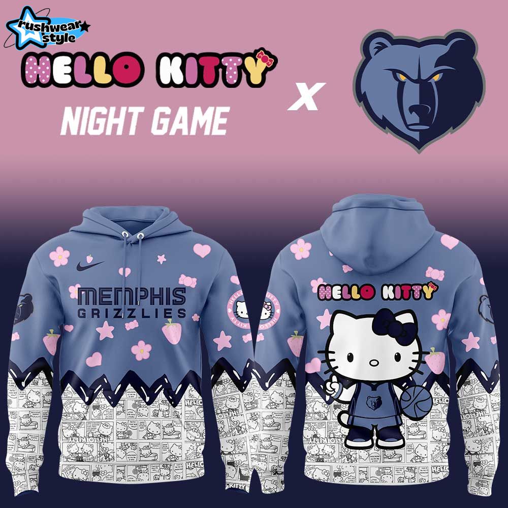 Memphis Grizzlies x Hello Kitty Night Game V2 Limited Edition Hoodie Memphis Grizzlies x Hello Kitty Night Game V2 Limited Edition Hoodie