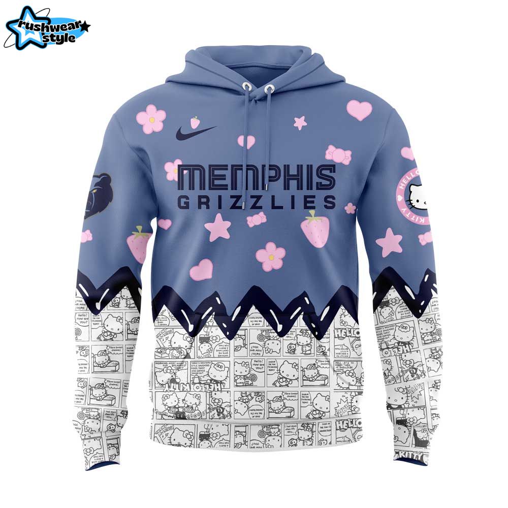 Memphis Grizzlies x Hello Kitty Night Game V2 Limited Edition Hoodie Memphis Grizzlies x Hello Kitty Night Game V2 Limited Edition Hoodie