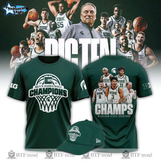 Michigan State 2025 Big Ten Men’s Basketball Regular Season Champions Combo Limited Edition Hoodie