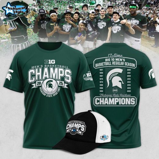 Michigan State 2025 Big Ten Men’s Basketball Regular Season Champions Lock Room Combo Limited Edition