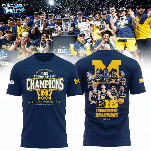 Michigan Wolverines 2025 Big Ten Men’s Basketball Conference Tournament Champions Shirt