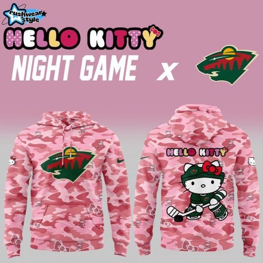 Minnesota Wild Hello Kitty Camouflage Hoodie – V3 Special Edition