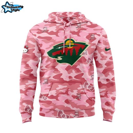 Minnesota Wild Hello Kitty Camouflage Hoodie – V3 Special Edition