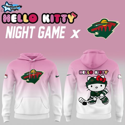 Minnesota Wild Hello Kitty Camouflage Hoodie – V4 Limited Edition