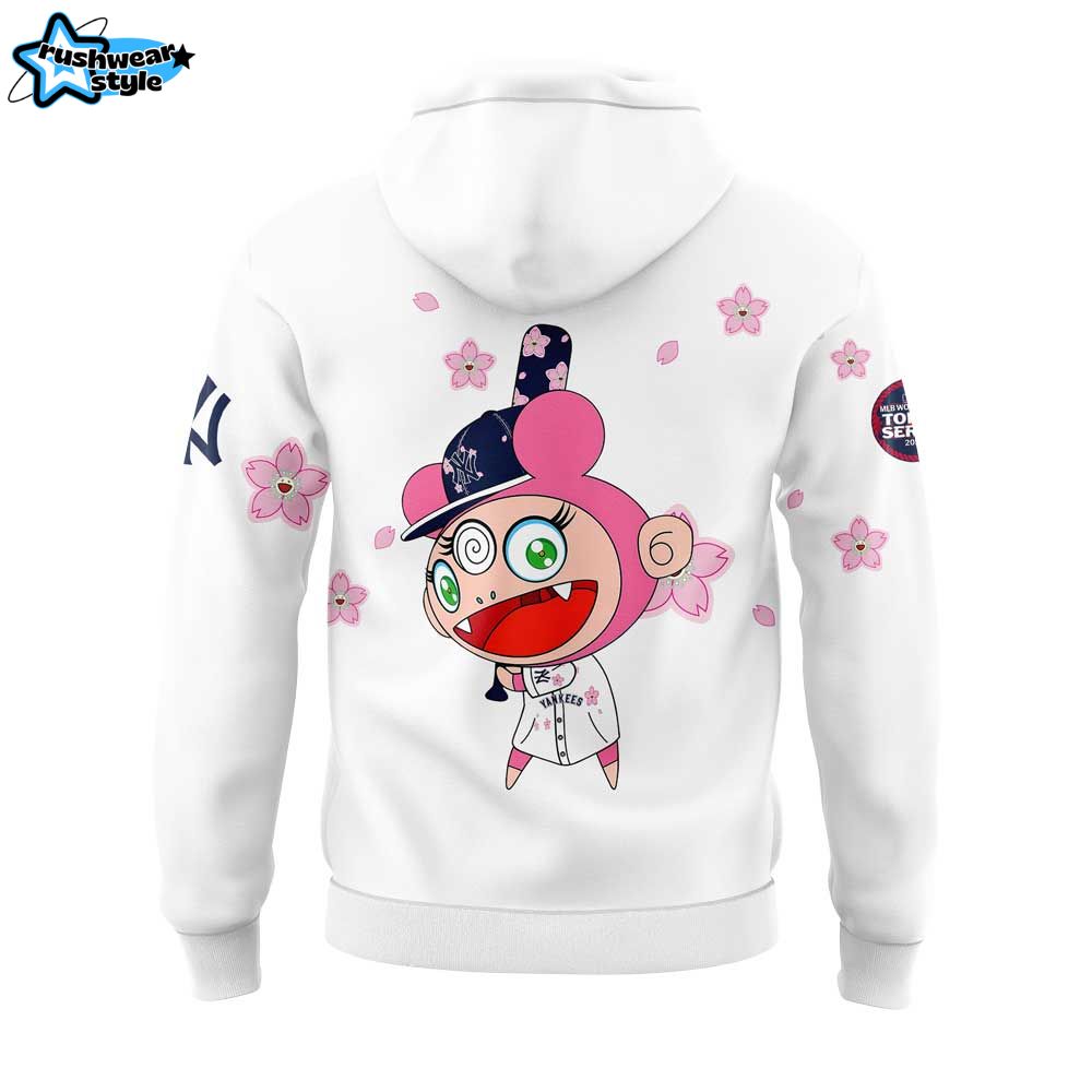 New York Yankees Takashi Murakami x MLB World Tour Tokyo Series White Hoodie New York Yankees Takashi Murakami x MLB World Tour Tokyo Series White Hoodie