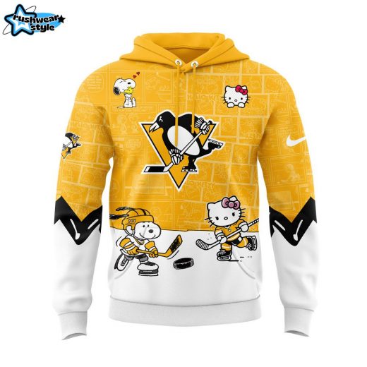 Pittsburgh Penguins Snoopy x Hello Kitty Hoodie – Exclusive Design