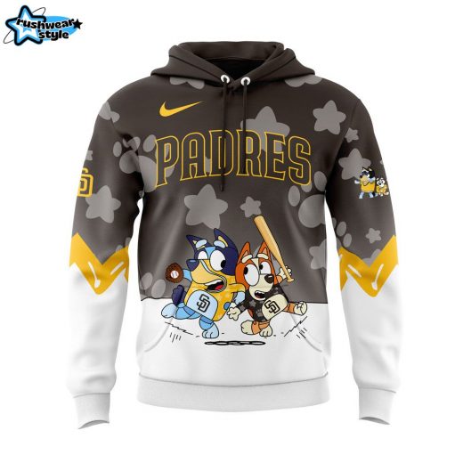 San Diego Padres Bluey and Bingo Brown Hoodie