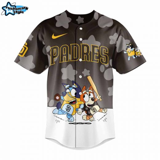 San Diego Padres Bluey and Bingo Brown Jersey