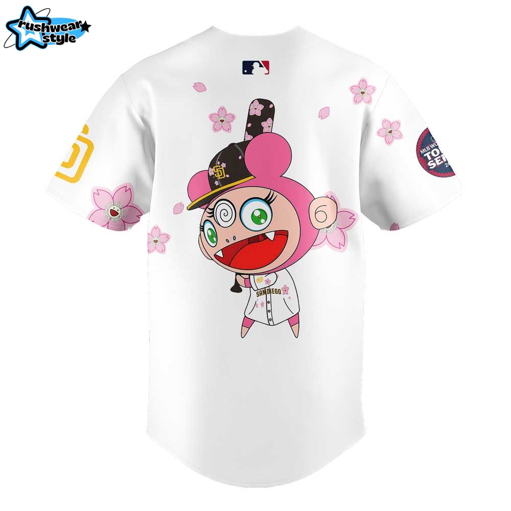San Diego Padres Takashi Murakami x MLB World Tour Tokyo Series White Jersey San Diego Padres Takashi Murakami x MLB World Tour Tokyo Series White Jersey