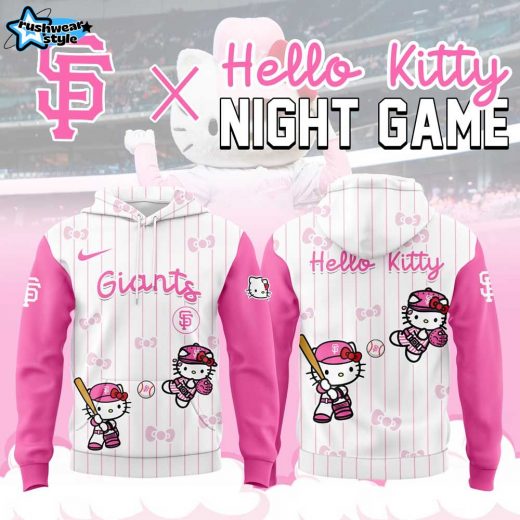 San Francisco Giants x Hello Kitty Pink Logo Hoodie