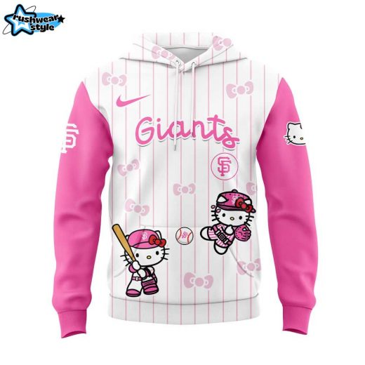 San Francisco Giants x Hello Kitty Pink Logo Hoodie