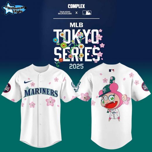 Seattle Mariners Takashi Murakami x MLB World Tour Tokyo Series White Jersey