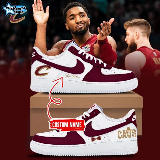 Special Edition Cleveland Cavaliers Red Air Force 1 Sneakers