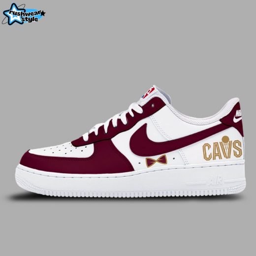 Special Edition Cleveland Cavaliers Red Air Force 1 Sneakers