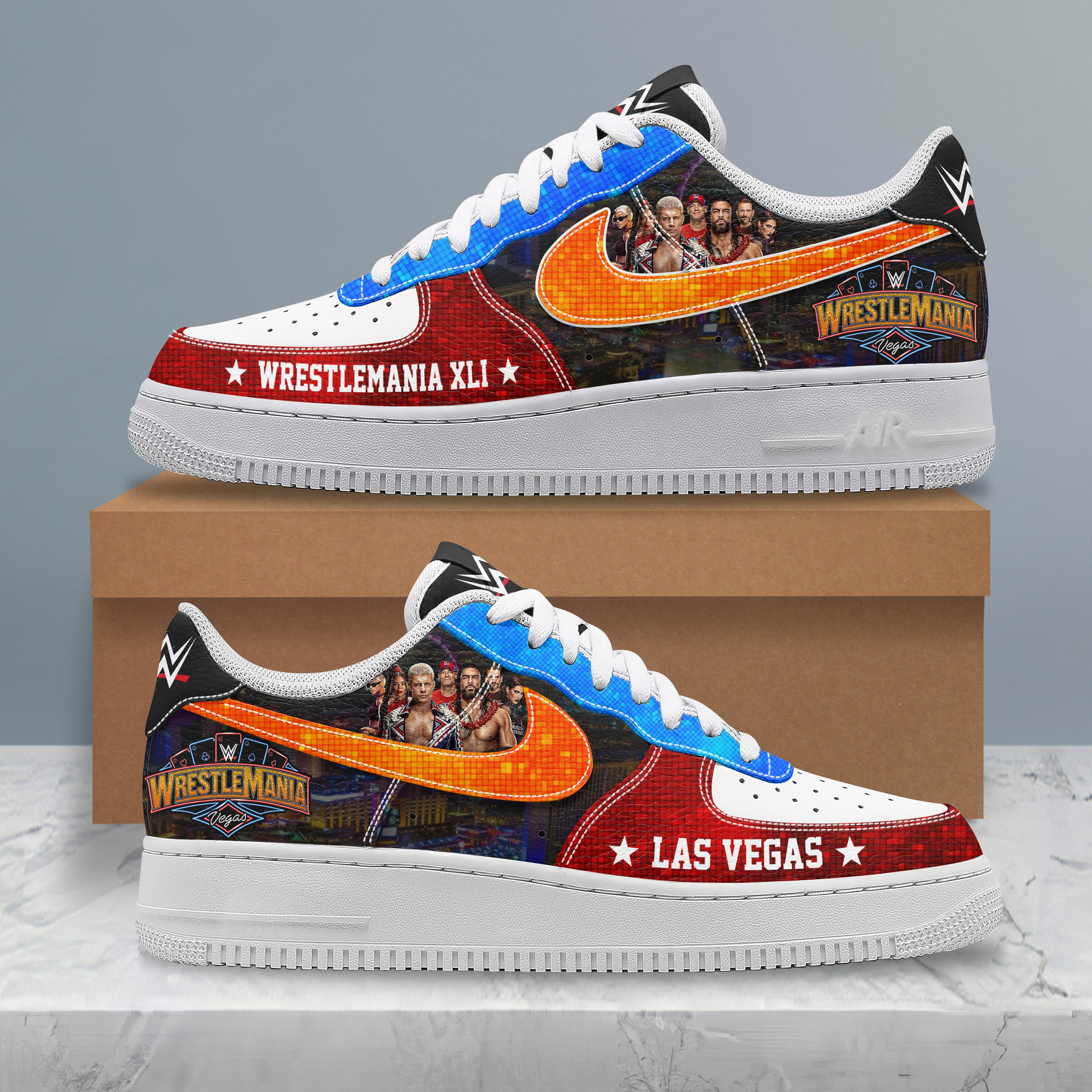 WWE WrestleMania 41 Limited Edition 2025 Nike Air Force 1 WWE WrestleMania 41 Limited Edition 2025 Nike Air Force 1