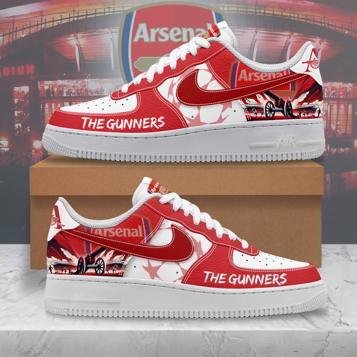 Arsenal The Gunners Special New Air Force 1 Sneaker Arsenal The Gunners Special New Air Force 1 Sneaker