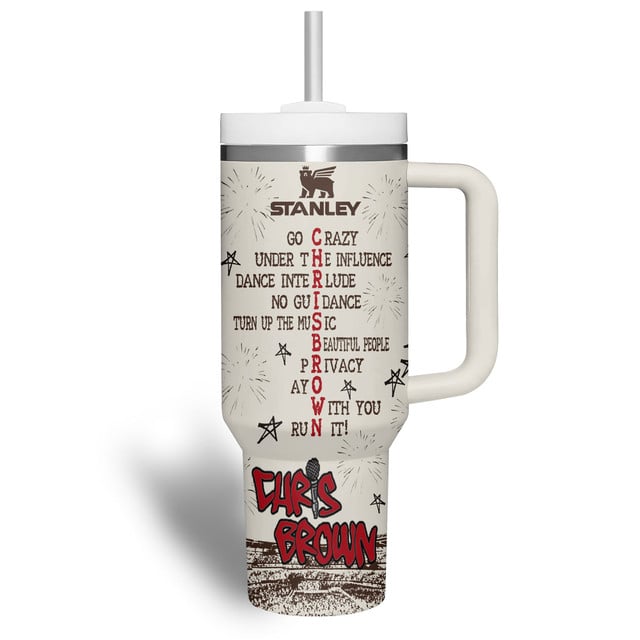 Chris Brown Breezy Bowl XX 2025 Special Stanley Tumbler Chris Brown Breezy Bowl XX 2025 Special Stanley Tumbler