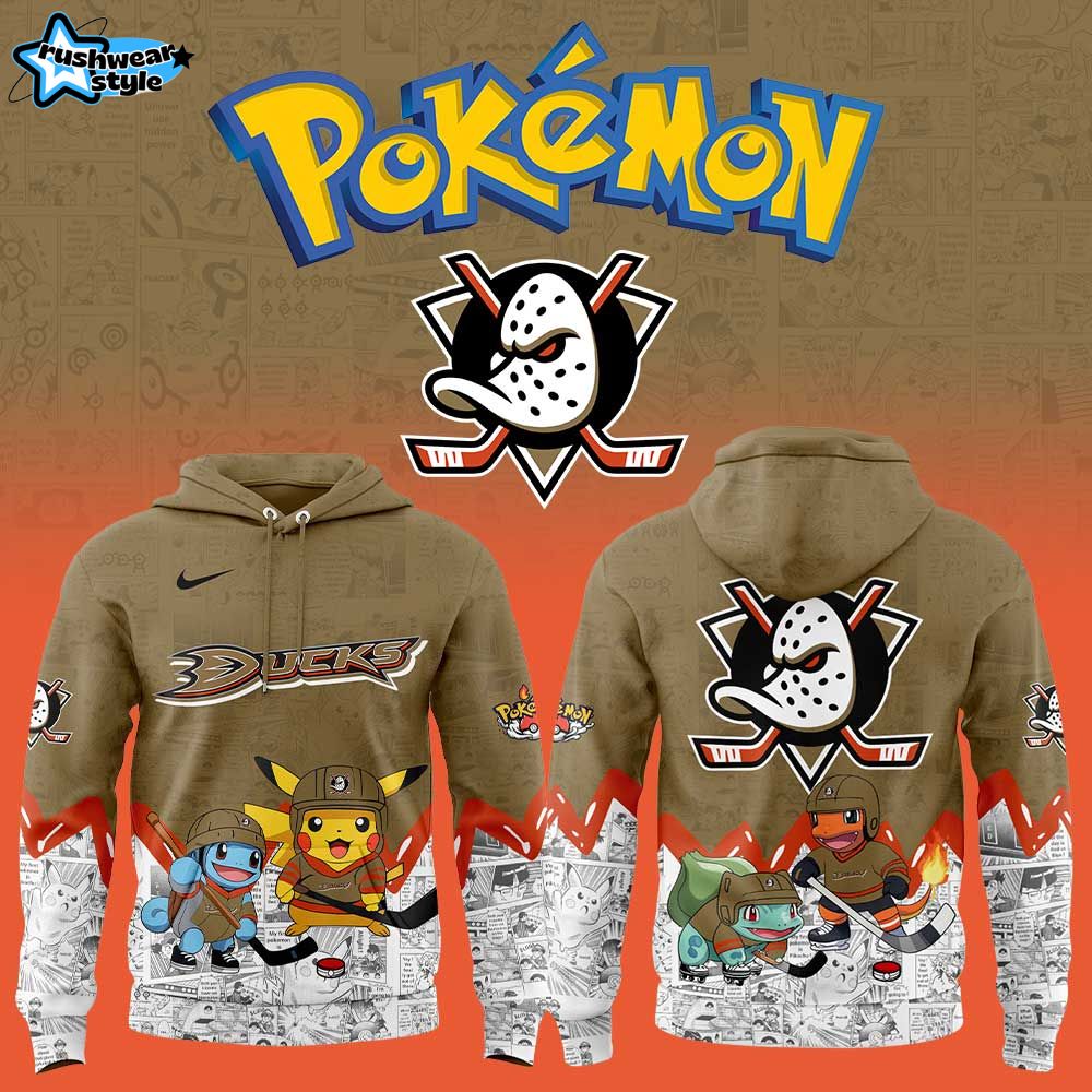 Anaheim Ducks x Pokémon New Combo Hoodie Jogger Cap Anaheim Ducks x Pokémon New Combo Hoodie Jogger Cap