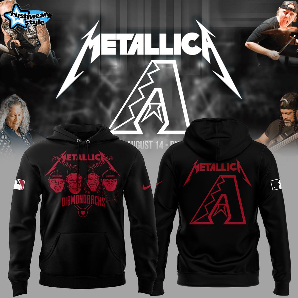 Arizona Diamondbacks x Metallica Special Black Hoodie Arizona Diamondbacks x Metallica Special Black Hoodie