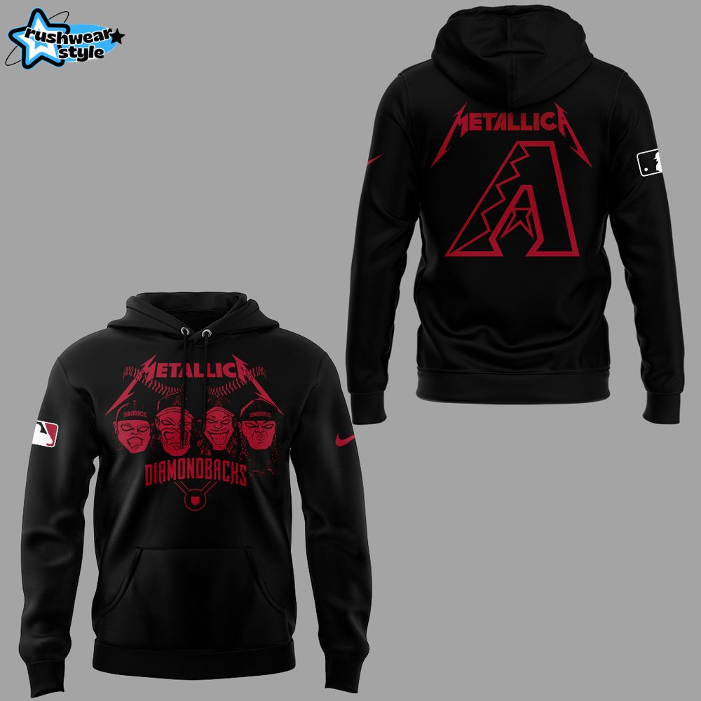 Arizona Diamondbacks x Metallica Special Black Hoodie Arizona Diamondbacks x Metallica Special Black Hoodie