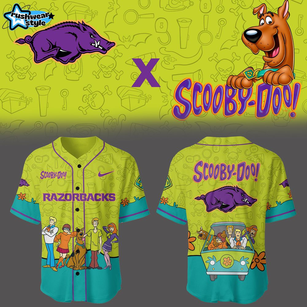 Arkansas Scooby-Doo Limited Edition Baseball Jersey 2025 Arkansas Scooby-Doo Limited Edition Baseball Jersey 2025