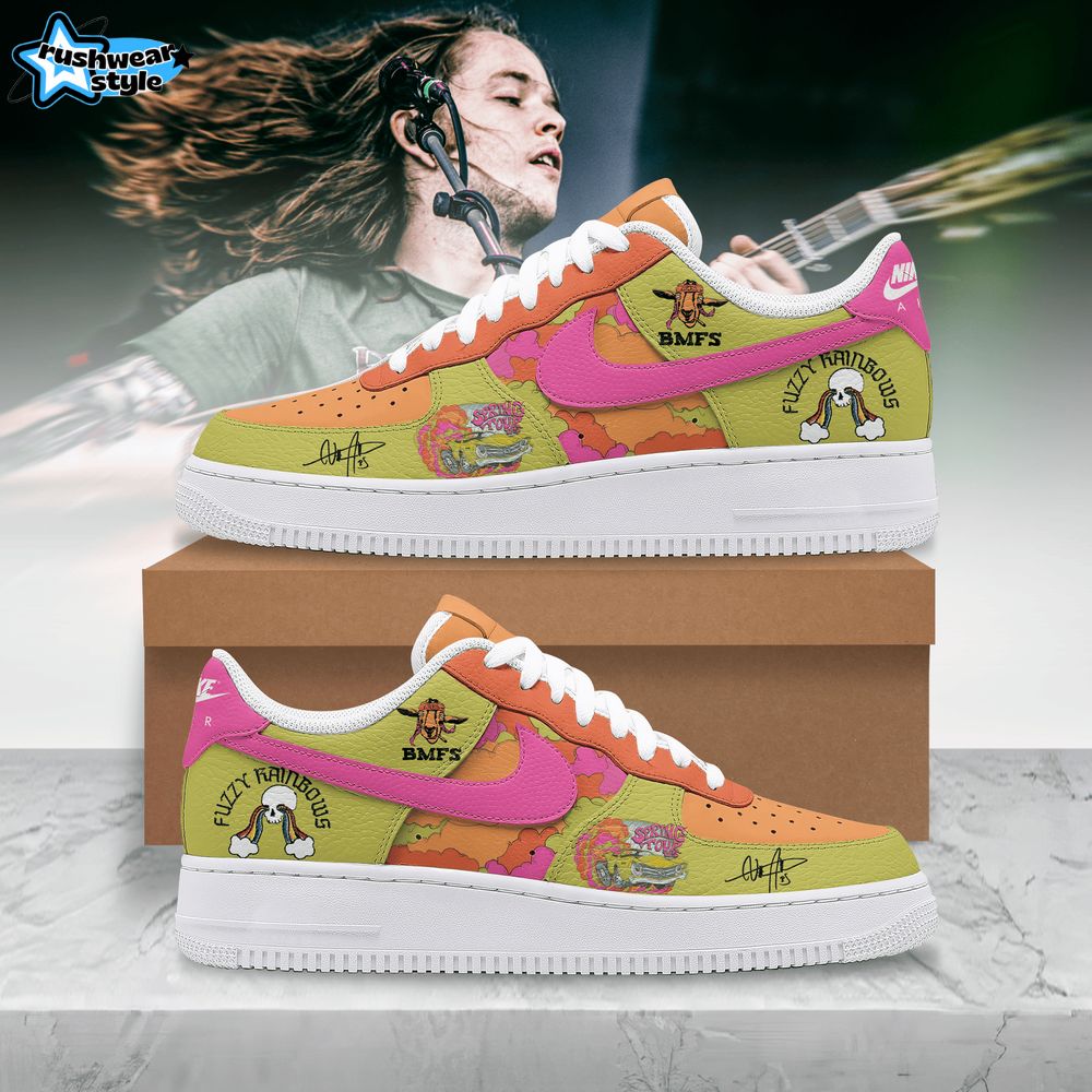 Billy Strings "Fuzzy Rainbows" Limited Edition Air Force 1 Sneakers Billy Strings "Fuzzy Rainbows" Limited Edition Air Force 1 Sneakers