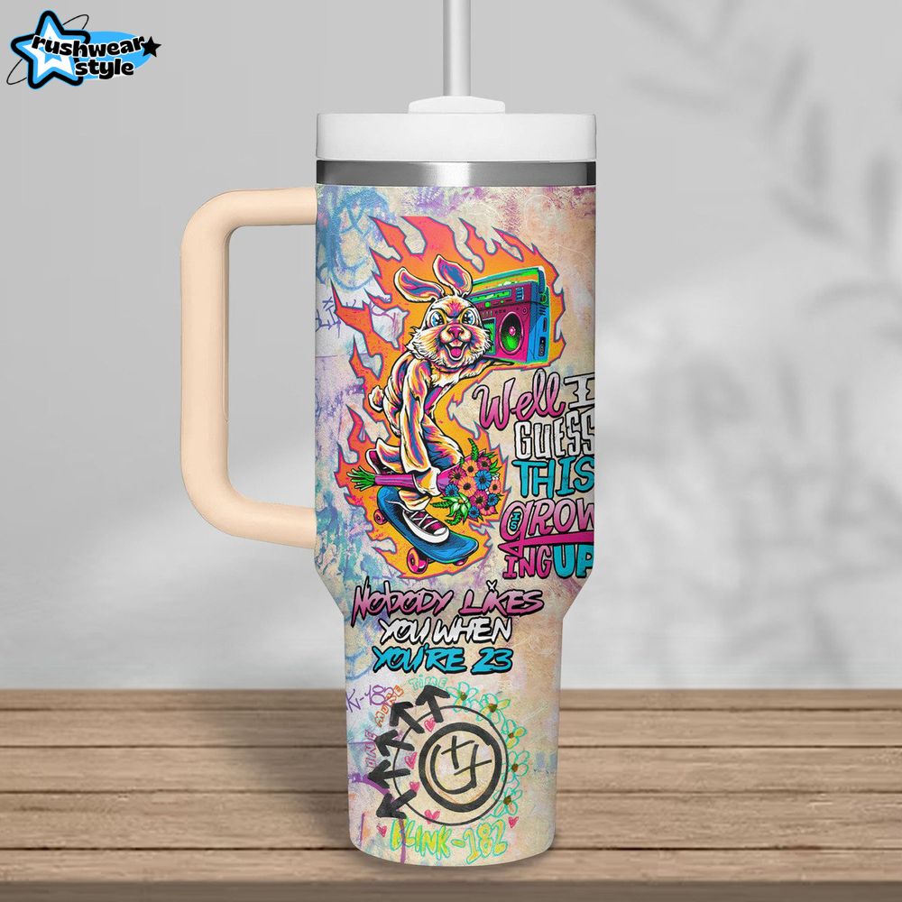 Blink-182 "I'm Lost Without You" Tumbler 40oz with Handle Blink-182 "I'm Lost Without You" Tumbler 40oz with Handle