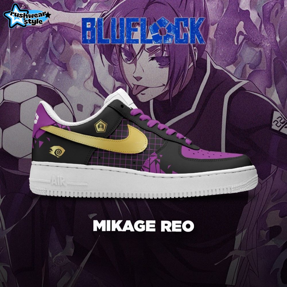 Blue Block X Mikage Reo Air Force 1 Sneaker Blue Block X Mikage Reo Air Force 1 Sneaker