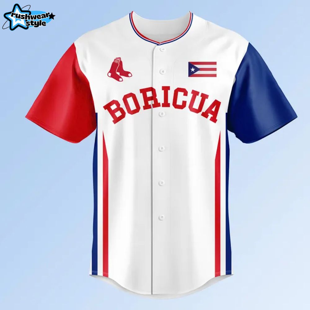 Boston Red Sox x 2025 Puerto Rico Celebration Baseball Jersey Boston Red Sox x 2025 Puerto Rico Celebration Baseball Jersey