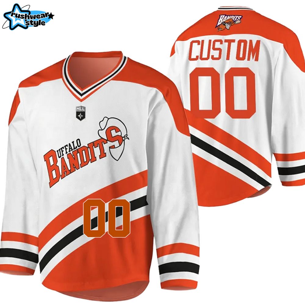 Buffalo Bandits NLL Cup 2025 Special White Hockey Jersey Buffalo Bandits NLL Cup 2025 Special White Hockey Jersey