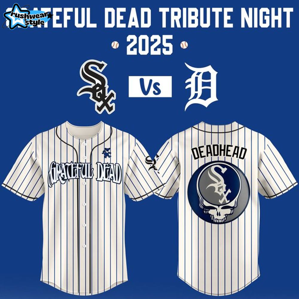 Chicago White Sox x Grateful Dead Tribute Night Baseball Jersey 2025 Chicago White Sox x Grateful Dead Tribute Night Baseball Jersey 2025